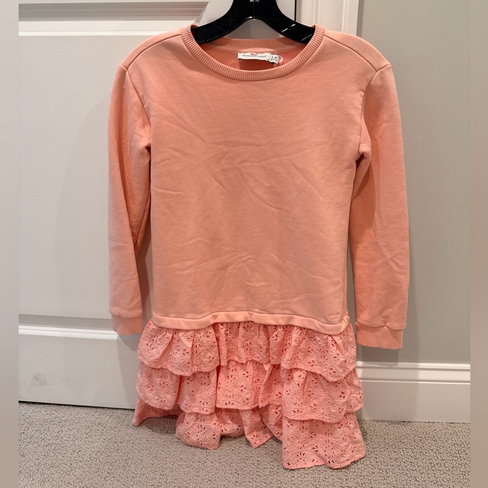 Vineyard Vines Coral Ruffle Dress